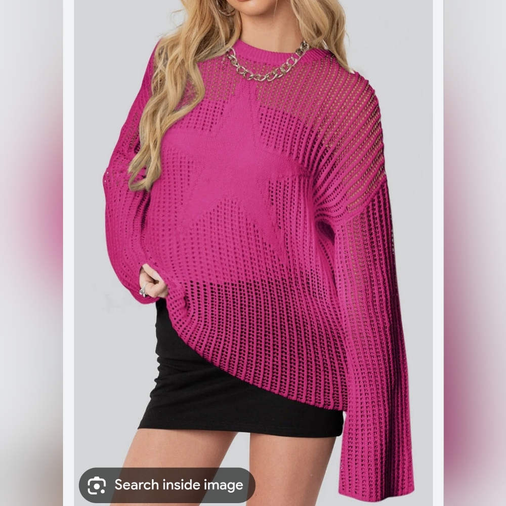 Women's Pink Knit Sweater. Medium. New